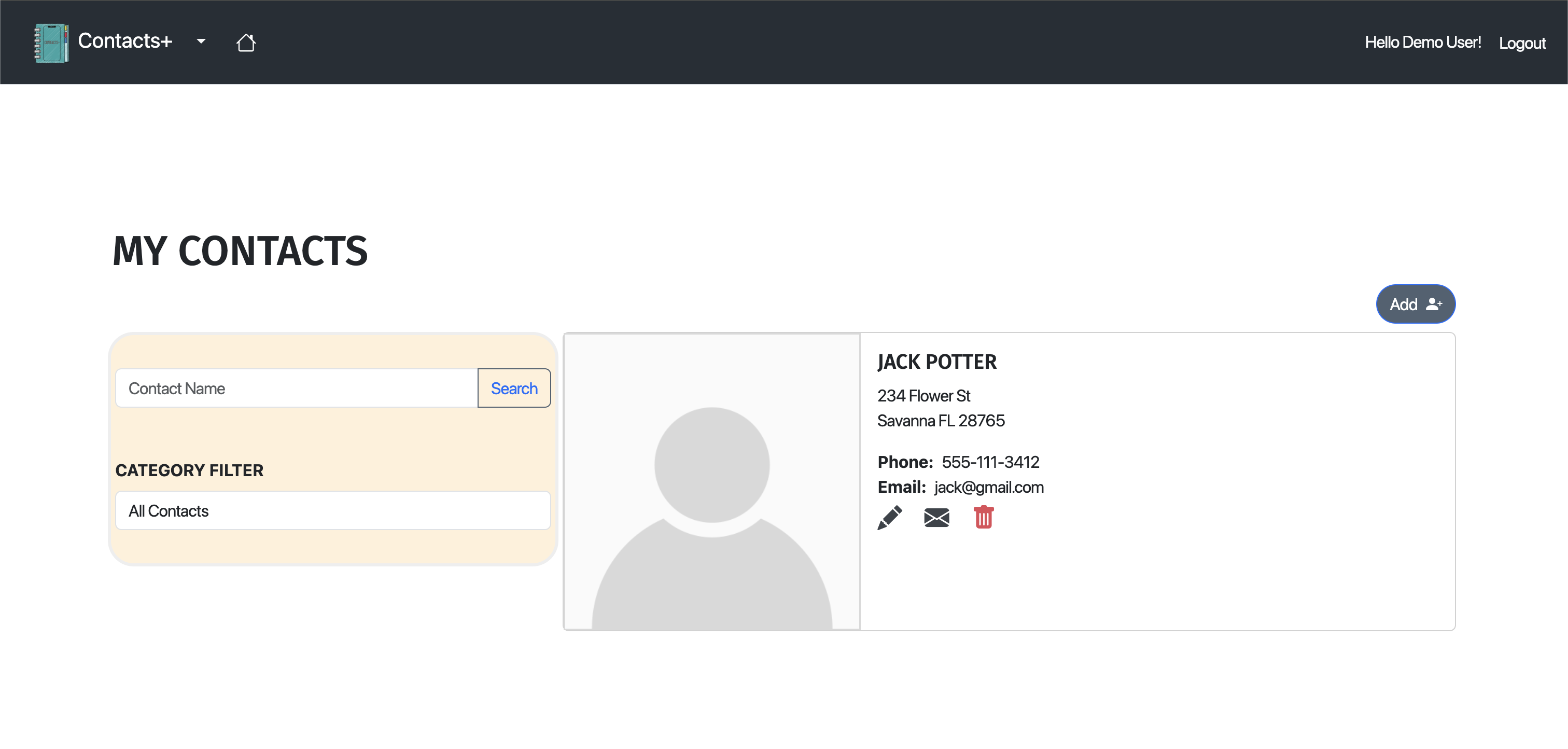 Contact+ create contact form